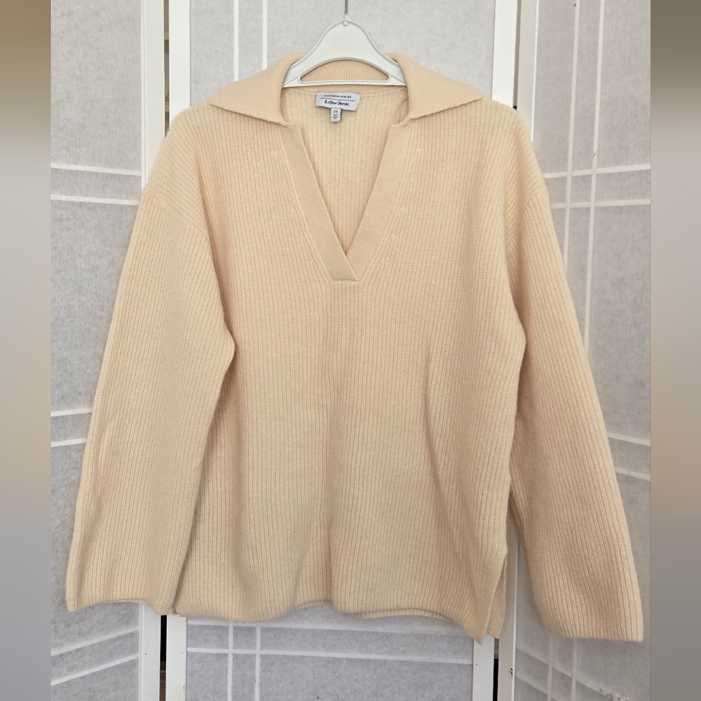& Other Stories Cream Wool Oversized Sweater
